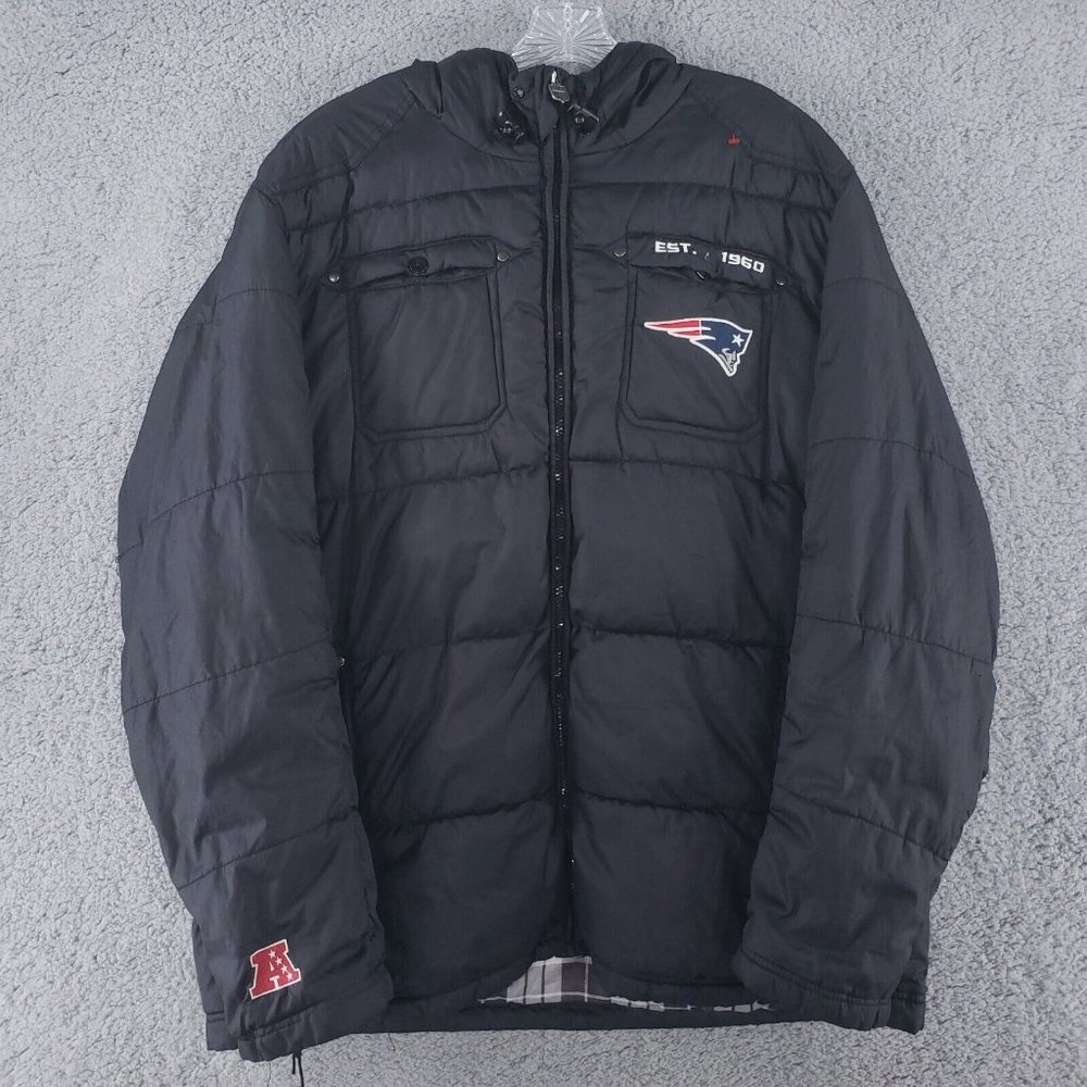 Vintage New England Patriots NFL Starter Pro Line Full Zip Puffer Jacket Men XL